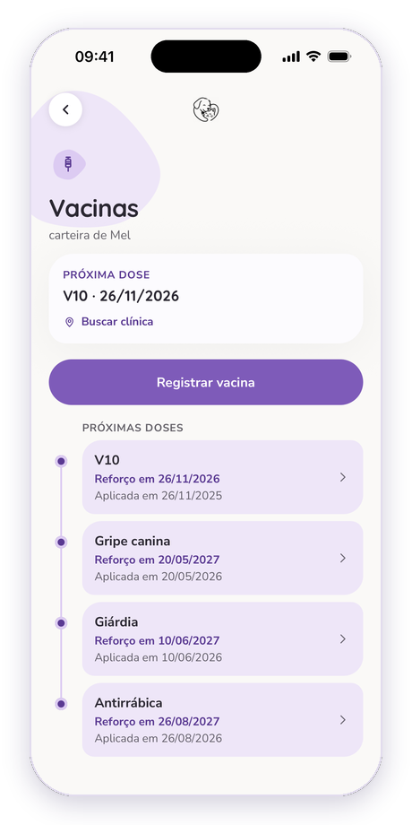 Carteira de vacinação no Bichudo