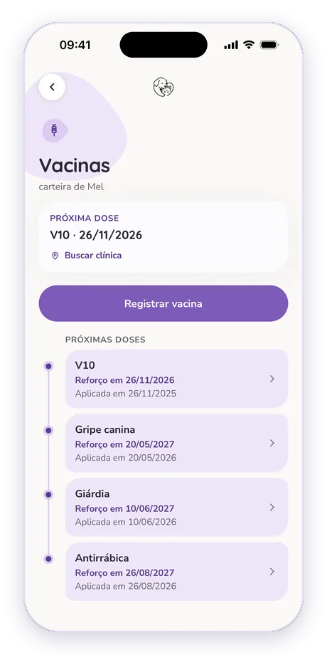 Carteira de vacinação no Bichudo